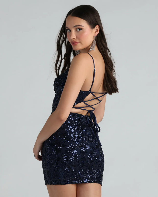 Leila Sequin Bodycon Mini Dress