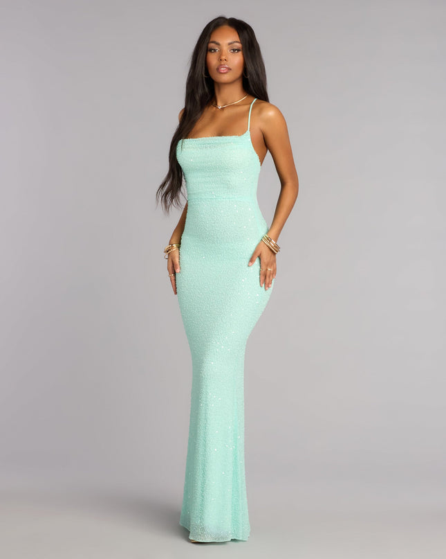 Meara Beaded Sequin Mermaid Formal Dress