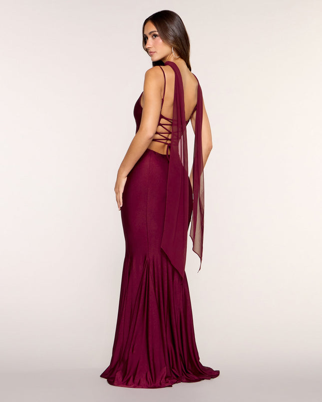 Auretta Chiffon Scarf Mermaid Formal Dress