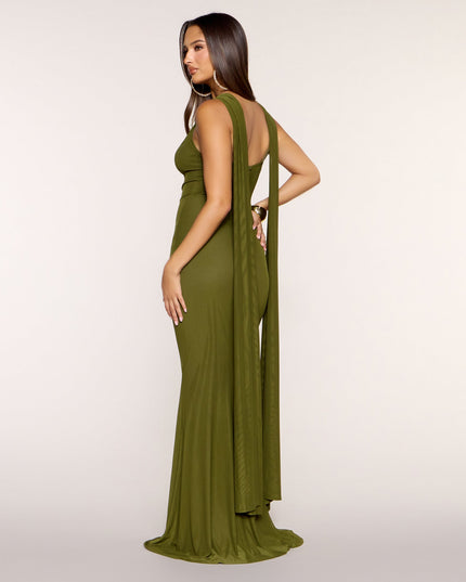 Vesper Draped Halter Mermaid Formal Dress