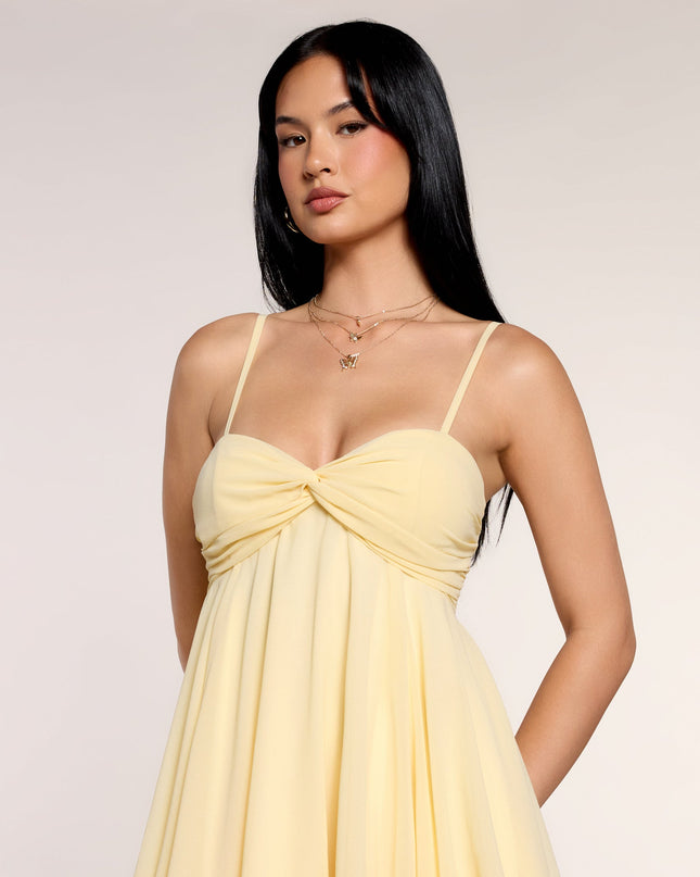 Perfectly Pretty Tie Back Chiffon Babydoll Dress