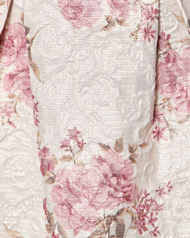 Garden Grace Floral Jacquard Skater Mini Dress