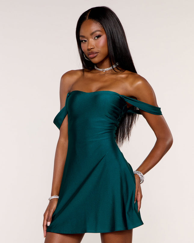 Effortless Charm Off-The-Shoulder Mini Dress