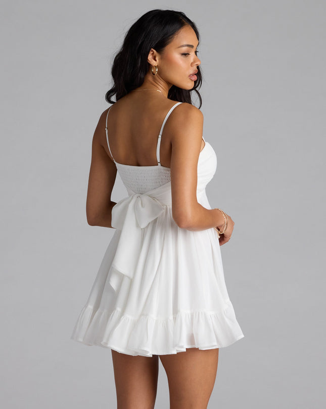 Perfectly Pretty Tie Back Chiffon Babydoll Dress