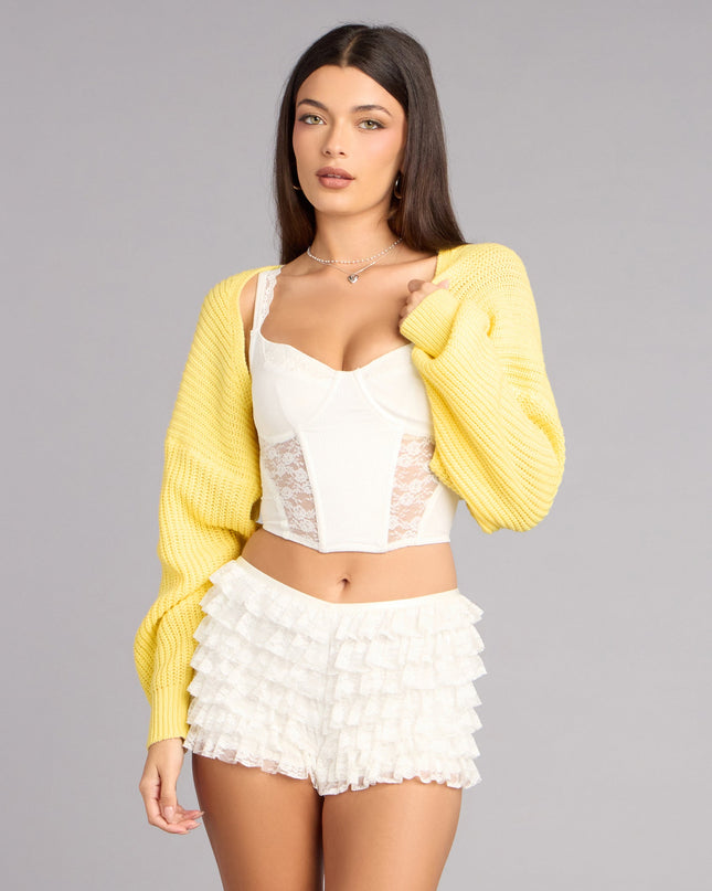 Sweet And Cozy Oversized Knit Sweater Bolero