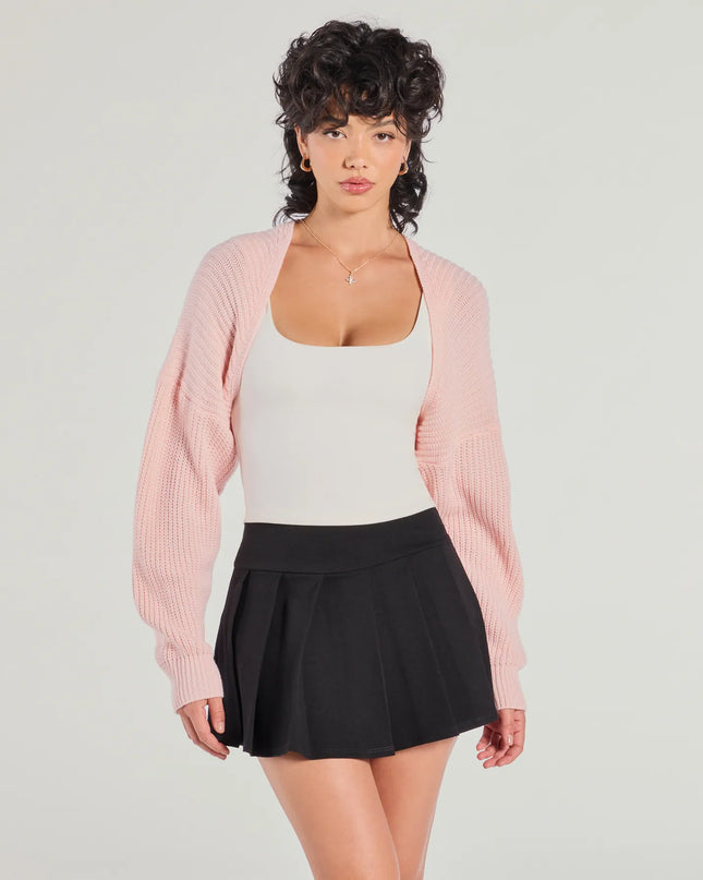 Sweet And Cozy Oversized Knit Sweater Bolero