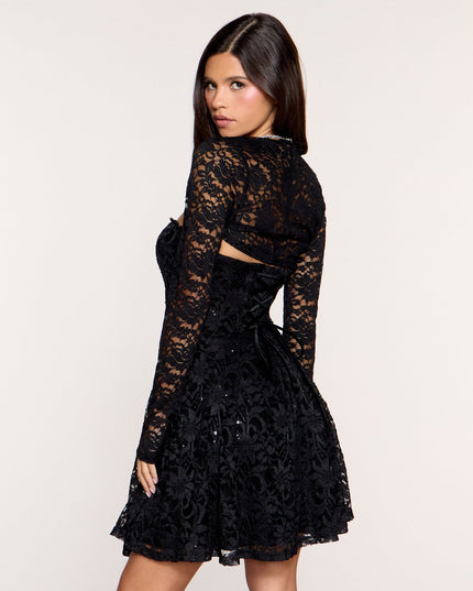 Lace On Cue Scallop Bolero
