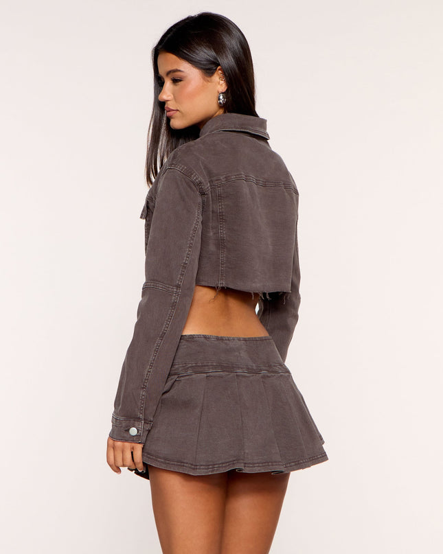 She's A Trendsetter Cropped Denim Jacket