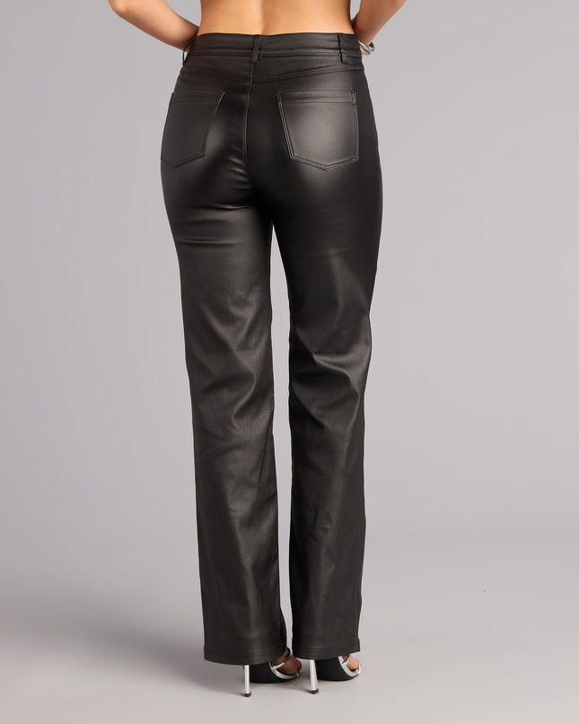 Walking The Walk Faux Leather Straight Leg Pants