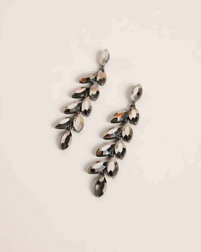 Midnight Vine Faceted Leaf Drop Earrings