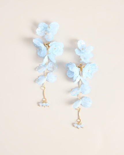 Petal Cascade Acrylic Floral Linear Earrings