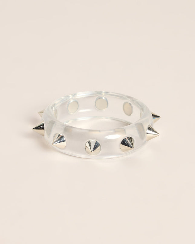 Point Made Studded Acrylic Bangle