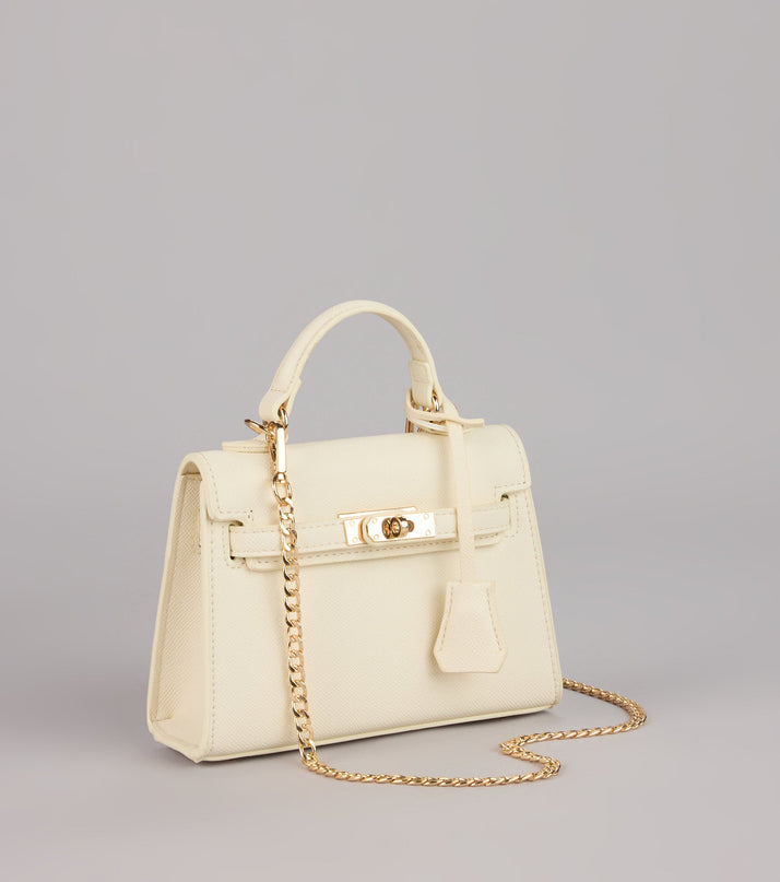 Little Luxe Twist Lock Mini Satchel Bag