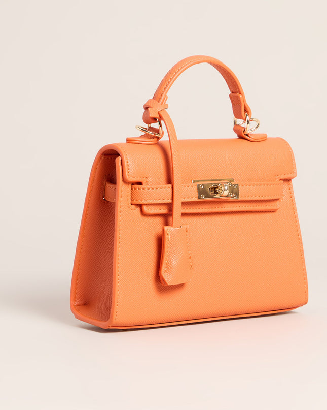 Little Luxe Twist Lock Mini Satchel Bag
