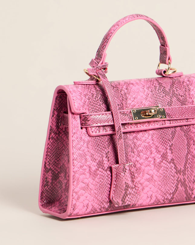 Little Luxe Twist Lock Mini Satchel Bag