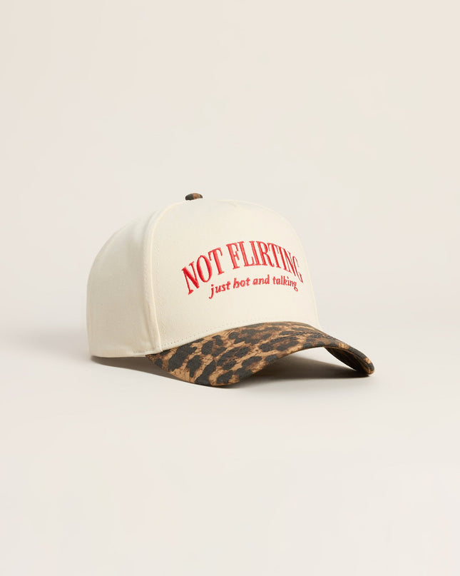 Not Flirting Leopard Print Baseball Hat