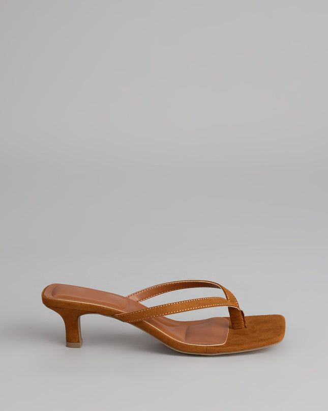Feeling Chic Thong Square Toe Heels