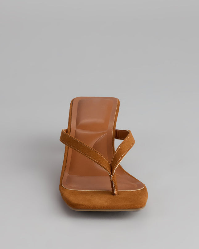 Feeling Chic Thong Square Toe Heels