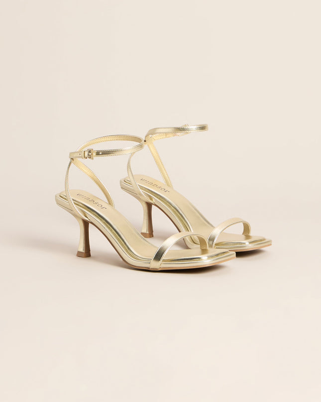 Silver Lining Strappy Kitten Heels