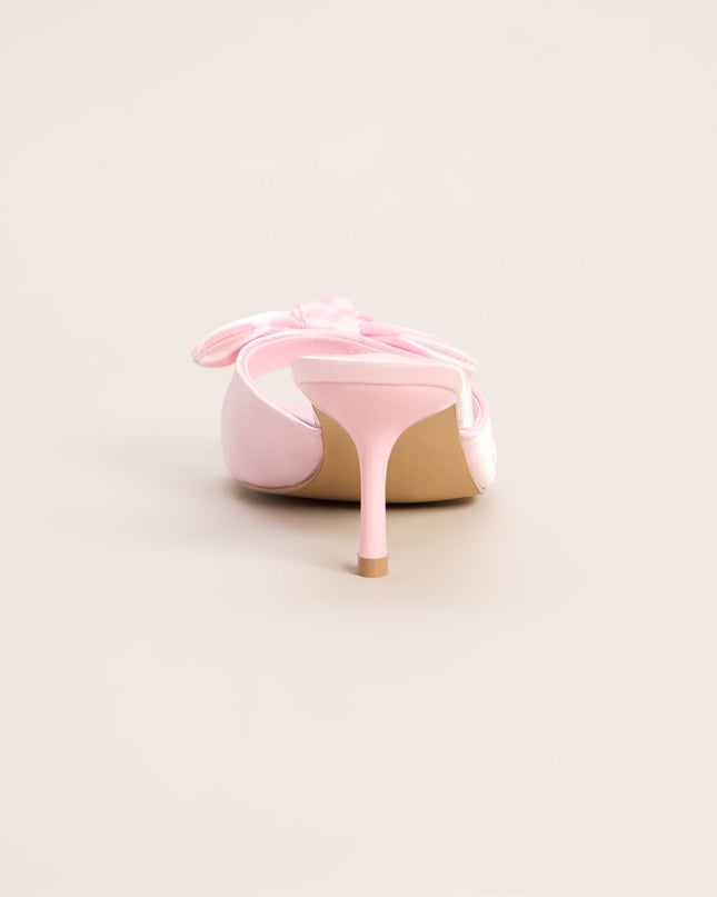 Sweet on You Bow Detail Kitten Heel Mules