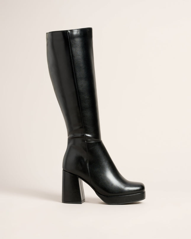 High Step Platform Knee High Boots