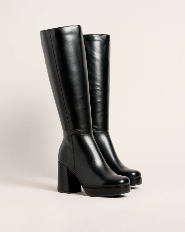 High Step Platform Knee High Boots