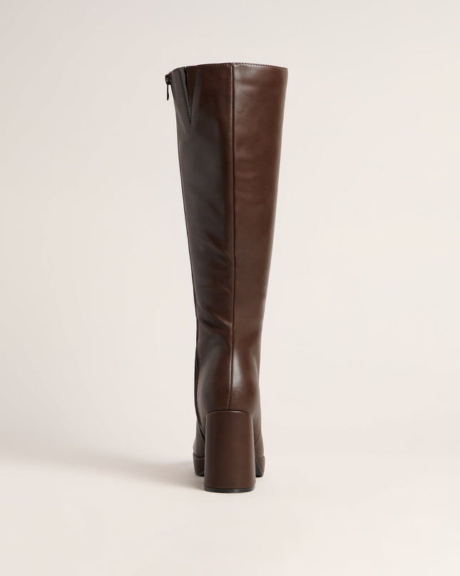 High Step Platform Knee High Boots