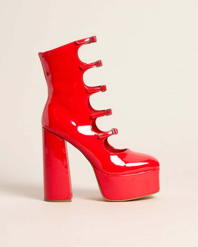 Risky Business Patent Buckle Booties