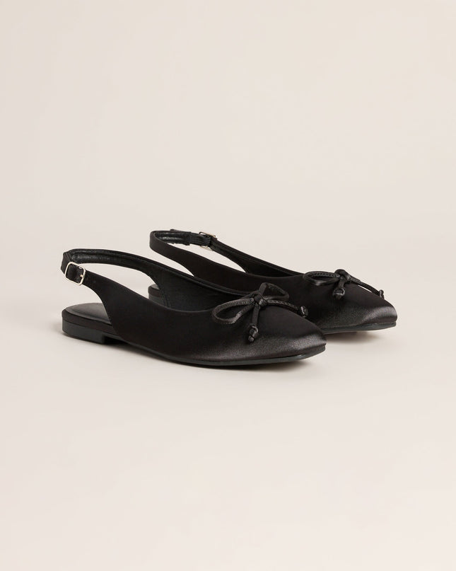 First Position Satin Bow Ballet Flats