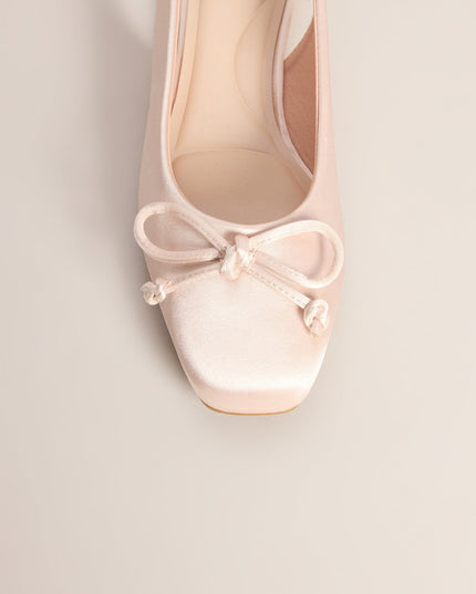 First Position Satin Bow Ballet Flats